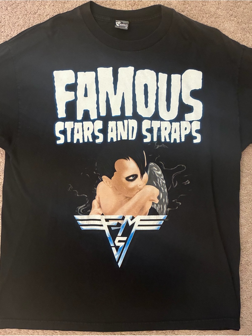 Famous Stars & Straps Black T‑Shirt Men’s XL